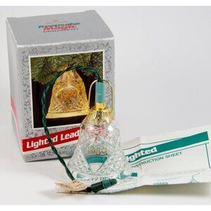 Hallmark Keepsake Magic Ornament Lighted Lead Crystal Holiday Bell 1989